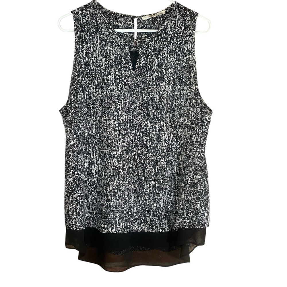 Violet + Claire Women's Black and White Sleeveless Top XL